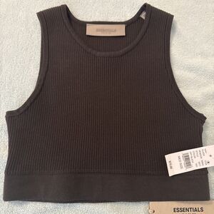 Essentials Fear Of God Women's Medium Mocha Brown Sport Tank Top